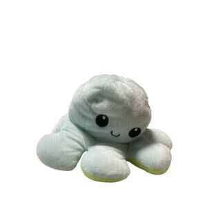 Fun & Fun Tee Turtle  Blue Happy  Green Sad   Reversible Soft  Octopus Plush